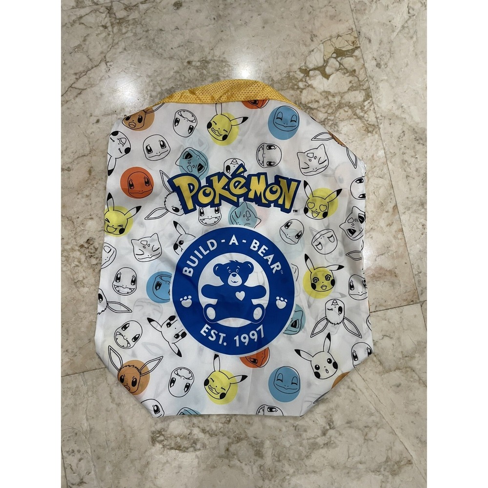 Build A Bear Workshop BAB Pokemon Drawstring Bag Backpack Mesh 16x13